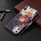 For iPhone 12 mini Colored Drawing Pattern Horizontal Flip Leather Case with Holder & Card Slots & Wallet(Flowers and Elephant) - 7