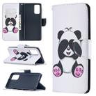 For Samsung Galaxy Note20 Colored Drawing Pattern Horizontal Flip Leather Case with Holder & Card Slots & Wallet(Panda) - 1