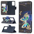 For Samsung Galaxy Note20 Ultra Colored Drawing Pattern Horizontal Flip Leather Case with Holder & Card Slots & Wallet(Big Butterfly) - 1