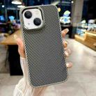 For iPhone 14 Plus Carbon Fiber Texture MagSafe Magnetic Shockproof Phone Case(Grey) - 1