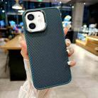 For iPhone 12 Carbon Fiber Texture MagSafe Magnetic Shockproof Phone Case(Blue) - 1