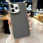 For iPhone 11 Pro Max Carbon Fiber Texture MagSafe Magnetic Shockproof Phone Case(Grey) - 1