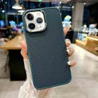 For iPhone 11 Pro Carbon Fiber Texture MagSafe Magnetic Shockproof Phone Case(Blue) - 1