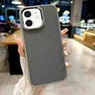 For iPhone 11 Carbon Fiber Texture MagSafe Magnetic Shockproof Phone Case(Grey) - 1