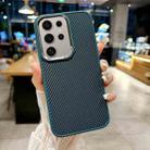 For Samsung Galaxy S24 Ultra 5G Carbon Fiber Texture MagSafe Magnetic Shockproof Phone Case(Blue) - 1