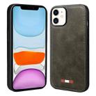 For iPhone 11 VIETAO Plain Leather Stitching PU Phone Case(Black) - 1