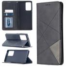 For Samsung Galaxy Note 20 Ultra Rhombus Texture Horizontal Flip Magnetic Leather Case with Holder & Card Slots & Wallet(Black) - 1
