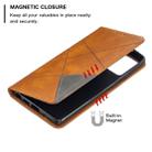 For Samsung Galaxy Note 20 Rhombus Texture Horizontal Flip Magnetic Leather Case with Holder & Card Slots & Wallet(Yellow) - 5