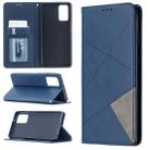 For Samsung Galaxy Note 20 Rhombus Texture Horizontal Flip Magnetic Leather Case with Holder & Card Slots & Wallet(Blue) - 1
