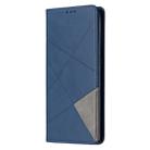 For Samsung Galaxy Note 20 Rhombus Texture Horizontal Flip Magnetic Leather Case with Holder & Card Slots & Wallet(Blue) - 2
