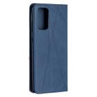For Samsung Galaxy Note 20 Rhombus Texture Horizontal Flip Magnetic Leather Case with Holder & Card Slots & Wallet(Blue) - 3