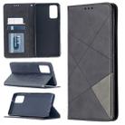 For Samsung Galaxy Note 20 Rhombus Texture Horizontal Flip Magnetic Leather Case with Holder & Card Slots & Wallet(Black) - 1