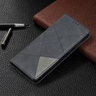 For Samsung Galaxy Note 20 Rhombus Texture Horizontal Flip Magnetic Leather Case with Holder & Card Slots & Wallet(Black) - 7