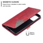 For Samsung Galaxy Note 20 Rhombus Texture Horizontal Flip Magnetic Leather Case with Holder & Card Slots & Wallet(Red) - 5