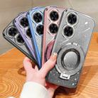 For Huawei Maimang 20 Plated Gradient Glitter Round Holder TPU Phone Case(Silver) - 2