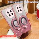 For Huawei Enjoy 60X Plated Gradient Glitter Round Holder TPU Phone Case(Silver) - 3