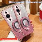 For Huawei nova 11 Pro Plated Gradient Glitter Round Holder TPU Phone Case(Purple) - 3