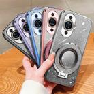 For Huawei nova 11 Plated Gradient Glitter Round Holder TPU Phone Case(Silver) - 2