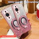 For Huawei nova 11 Plated Gradient Glitter Round Holder TPU Phone Case(Silver) - 3