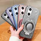 For Huawei Enjoy 60 Plated Gradient Glitter Round Holder TPU Phone Case(Purple) - 2