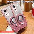 For Huawei nova 10 SE Plated Gradient Glitter Round Holder TPU Phone Case(Silver) - 3