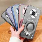 For Huawei Enjoy 50 Pro Plated Gradient Glitter Round Holder TPU Phone Case(Black) - 2