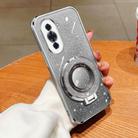 For Huawei nova 10 Plated Gradient Glitter Round Holder TPU Phone Case(Silver) - 1