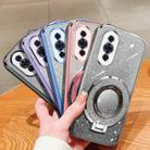 For Huawei nova 10 Plated Gradient Glitter Round Holder TPU Phone Case(Silver) - 2