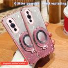 For Huawei nova 10 Plated Gradient Glitter Round Holder TPU Phone Case(Silver) - 3