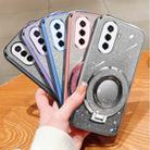 For Huawei Enjoy 50 / nova Y70 Plated Gradient Glitter Round Holder TPU Phone Case(Silver) - 2