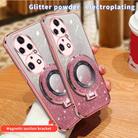 For Huawei P50 Pro Plated Gradient Glitter Round Holder TPU Phone Case(Silver) - 3