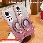 For Huawei nova 8 Pro Plated Gradient Glitter Round Holder TPU Phone Case(Silver) - 3