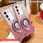 For vivo Y200 Global / V29e Plated Gradient Glitter Round Holder TPU Phone Case(Pink) - 3