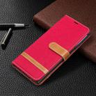 For Samsung Galaxy Note20 Ultra Color Matching Denim Texture Horizontal Flip Leather Case with Holder & Card Slots & Wallet & Lanyard(Red) - 6