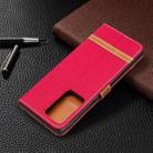For Samsung Galaxy Note20 Ultra Color Matching Denim Texture Horizontal Flip Leather Case with Holder & Card Slots & Wallet & Lanyard(Red) - 7