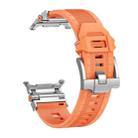 For Samsung Galaxy Watch UItra 47mm Armor TPU Sports Watch Band(Orange Silver) - 2