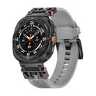 For Samsung Galaxy Watch UItra 47mm Armor TPU Sports Watch Band(Grey Black) - 1