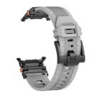 For Samsung Galaxy Watch UItra 47mm Armor TPU Sports Watch Band(Grey Black) - 2