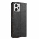 For Redmi Note 12 5G Global N.BEKUS CSJ-P1 Solid Color Leather Phone Case(Black) - 3