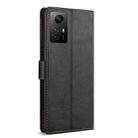 For Redmi Note 12S 4G / Note 11 4G Global N.BEKUS CSJ-P1 Solid Color Leather Phone Case(Black) - 3