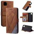 For Huawei Y5p / Honor 9s Skin Feel Splicing Horizontal Flip Leather Case with Holder & Card Slots & Wallet & Photo Frame(Brown) - 1