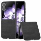 For Xiaomi Mix Flip Black Edge Two-color Calf Texture PU Phone Case(Black) - 1