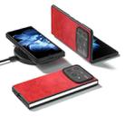 For Xiaomi Mix Fold 4 Black Edge Two-color Calf Texture PU Phone Case(Red) - 2
