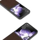 For Xiaomi Mix Flip Black Frame Carbon Fiber Texture PU Phone Case(Coffee) - 3