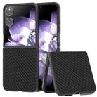 For Xiaomi Mix Flip Black Frame Carbon Fiber Texture PU Phone Case(Black) - 1