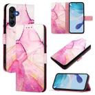 For Samsung Galaxy A26 5G PT003 Marble Pattern Flip Leather Phone Case(Pink Purple Gold) - 1