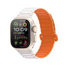 For Apple Watch SE 2023 44mm DUX DUCIS KJ Series Magnetic Buckle Silicone Watch Band(Starlight Orange) - 1