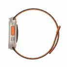 For Apple Watch Series 9 45mm DUX DUCIS KJ Series Magnetic Buckle Silicone Watch Band(Black Orange) - 3