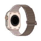 For Apple Watch Series 9 45mm DUX DUCIS KJ Series Magnetic Buckle Silicone Watch Band(Brown Grey) - 2