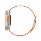 For Apple Watch Series 9 45mm DUX DUCIS KJ Series Magnetic Buckle Silicone Watch Band(Starlight Orange) - 3